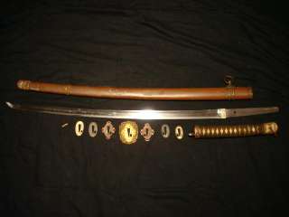 High Quality WW2 Imperial Japanese Officer Sword w Family MON Samurai 