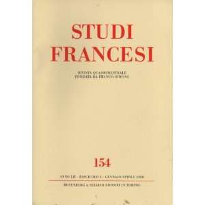  Studi Francesi 154 Rivista Quadrimestrale Fondata da 