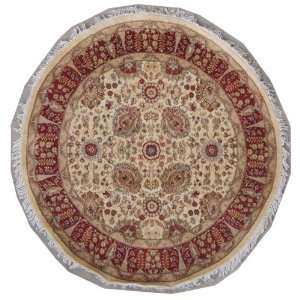 Pak Persian Ispahan Design Area Rug with Wool Pile    a 5x5 Round Rug 