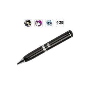  DV 720P 4GB Spy Camera Pen Password Available Black 