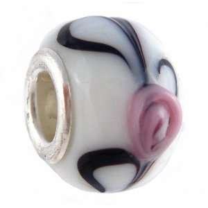 Pandora Style Charm Bead (Z184) Murano Style Lampwork Glass (14mm x 