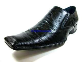 ALDO Mens Black Dress Casual Cross Patch Shoes NIB  