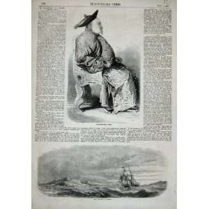   1858 Portrait Commissioner Yeh Island Perim Ship Sea