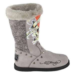 ED HARDY Boot Strap Boot Snow Winter Boots Womens Size  