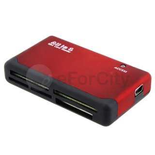 Red Black 26 IN 1 USB 2.0 MEMORY CARD READER FOR CF/xD/SD/MS/SDHC 