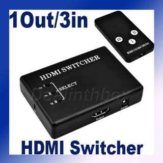 Port HDMI DVD Switch Switcher Splitter Remote control  