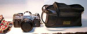 Canon AE 1 SLR 35mm Camera With Accessories  