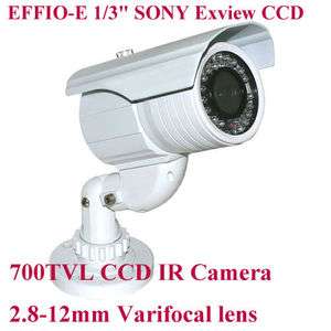   700TVL EFFIO E 1/3 Sony CCD 2.8 12mm Varifocal Lens IR CCTV Camera