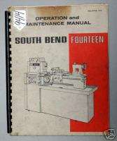 South Bend Operation & Maintenance Manual for 14 Lathe  