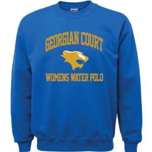 Georgian Court Lions Royal Blue Youth Womens Water Polo Arch Crewneck 