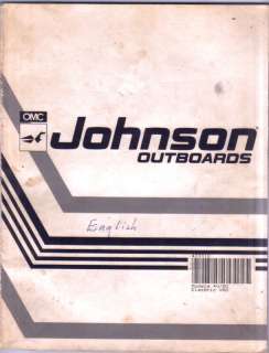 Johnson Outboard Motors Operating and Parts Manual  
