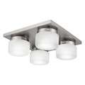 Silver and Milky White Modern Flushmount Ceiling Lamp  