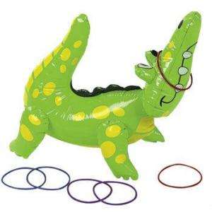 Inflatable ALLIGATOR RING TOSS GAME Luau Party Green Gator NEW 