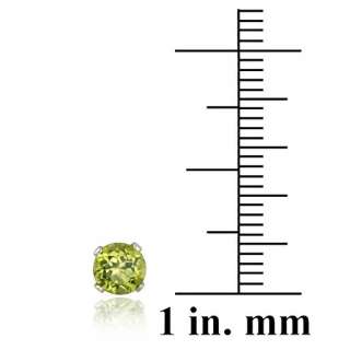 These pretty stud earrings feature 5mm peridot stones set into snap in 