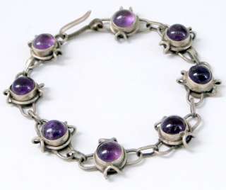vintage sterling silver Amethyst bracelet purple  