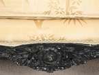 Antiqued Black & Gold French Style Sofa Couch Loveseat w/ Pillows e999 