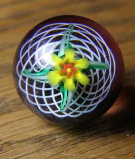 Art Glass Charles Kaziun Miniature Paperweight Button   #6 A  