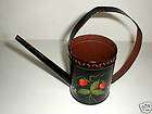 antique toleware tole ware strawberry watering can  