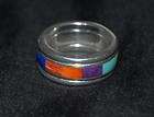 SILPADA Orange Red Shell Lapis Green Purple Turq Ring, Sz 7   RARE 