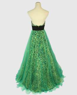 JOVANI Green $500 Formal Ball Leopard Prom Pageant Evening Gown NWT 