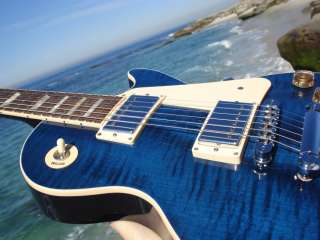 2011 Gibson Les Paul Traditional Plus Chicago Blue Flametop  