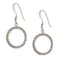 Sterling Silver Diamond Accent Open Circle Earring