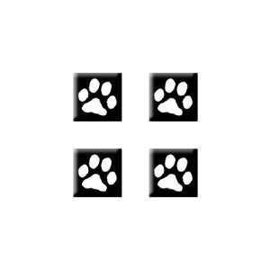  Paw Print   Dog Cat   Set of 4 Badge Stickers Electronics
