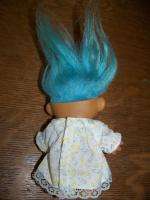 RUSS 4 troll doll clothes vintage baby blue hair GUC collectable 