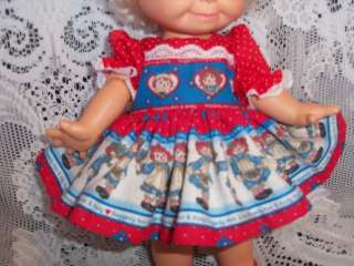Doll Clothes for 14 BABY FACE Raggedy Ann Dress Set  
