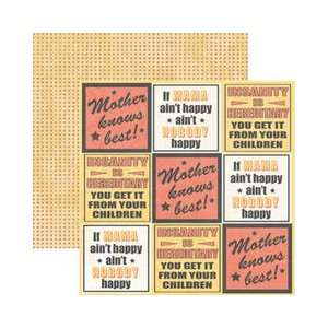  Double Sided Scrapbook Paper   Mama Knows Best   12 x 12 