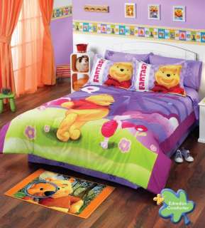 NEW Kids Disney Winnie The Pooh Comforter Bedding Set Twin 6pcs