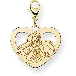 Disney Goldplated Ariel Heart Charm  