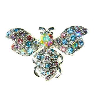 Crystal Queen Honey ~BUMBLE BEE~~ insect Bug Pin Brooch  