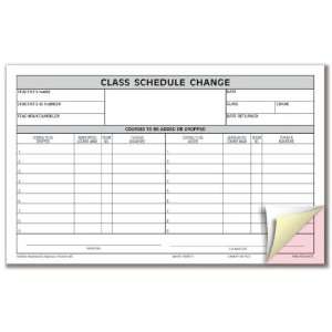   School Smart Carbonless Class Schedule Change Forms