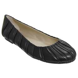 Jessica Simpson Black Leather Ballet Flats  