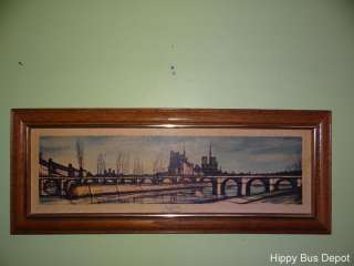 Mid Century Modern French Cityscape Bridge F. Depresle Wall Print 