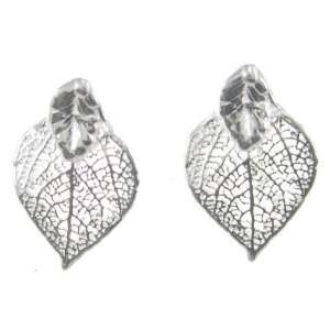 Aspen Leaf Post Earrings Sterling Silver  