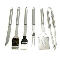 Daxx Stainless Steel 6 piece BBQ Set with Case  