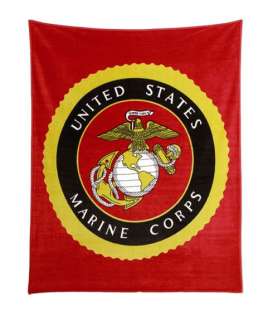 USMC Insignia Red Fleece Blanket  