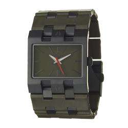 Nixon Mens The Big Rig Stainless Steel and Leather Quartz Watch 