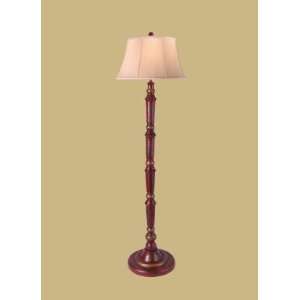  RED LACQUER WOODEN FLOOR LAMP