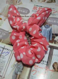 Japan Korean Style Rabbit Ear Bow Hair Tie Bracelet  