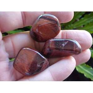  E4822 Gemqz Red Tigers Eye Tumbled 3 Pieces Beauty 