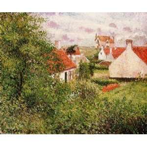   Pissarro   24 x 20 inches   Houses at Knocke, Belgium