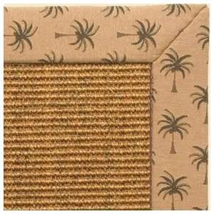  Cognac Sisal Rug with Tropical Tan Tapestry Binding   3x5 