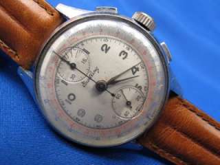 1940s Mens Vintage Breitling Chronograph Watch Steel Ref. 178 #82 