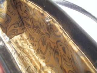 Brighton Black Moc Croc leather purse tote satchel nice  