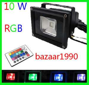 NEW 10W Remote RGB Color Waterproof LED Outdoor FloodLight B Xmas 