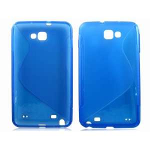  Blue TPU Gel Case Cover Skin for Samsung Galaxy Note i9220 