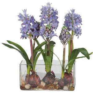 Hyacinth w/Rectangle Vase Silk Flower Arrangement 
